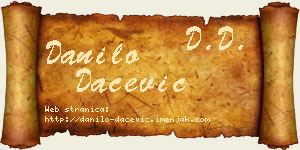 Danilo Dačević vizit kartica